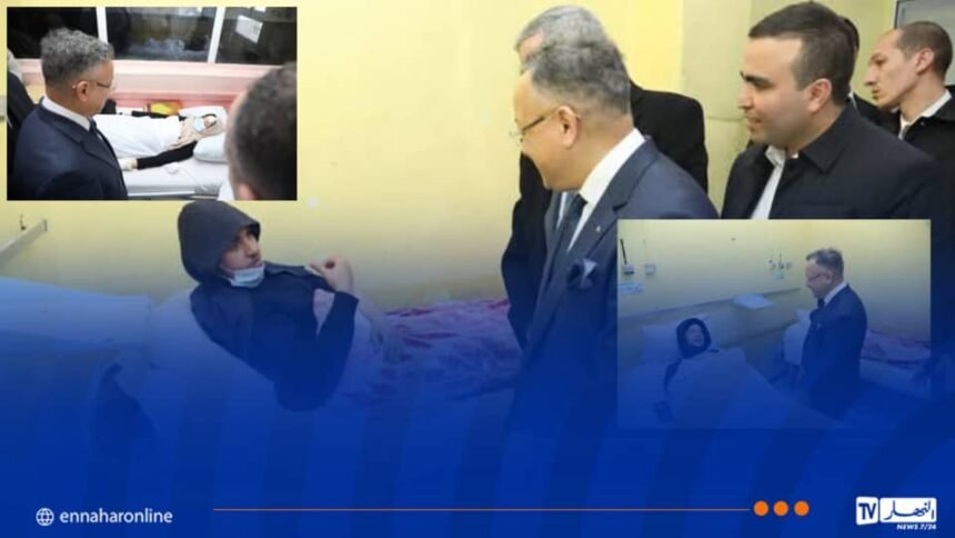 بداري يزور الطلبة المصابين في انحراف حافلة للنقل الجامعي بسطيف