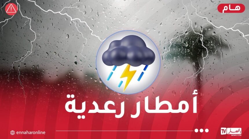 أمطار رعدية على 10 ولايات بداية من اليوم