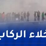 فيديو مُروع.. إشتعال النيران في محرك طائرة أمريكية