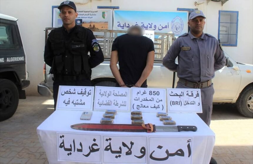 BRI غرداية والجمارك يوقفان شخصا ويحجزان كمية من المخدرات