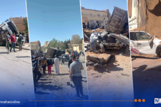 تيارت.. 21 جريحا في اصطدام تسلسلي بين شاحنتين و 13 سيارة بفرندة
