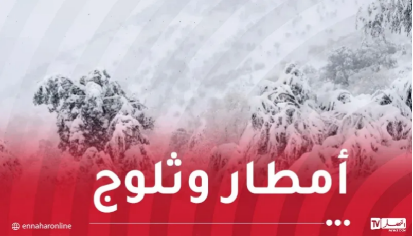 ثلوج كثيفة.. أمطار غزيرة وبرودة شديدة بهذه الولايات غدا الإثنين