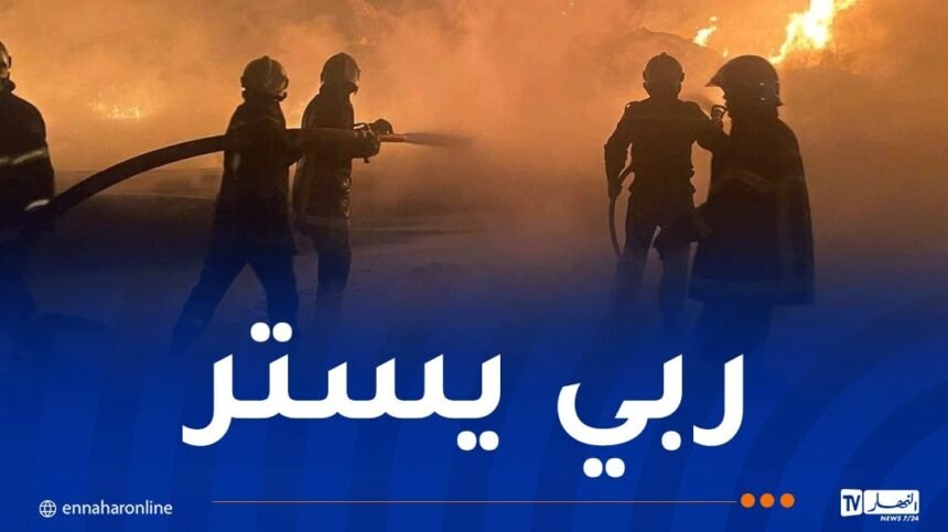 فتح تحقيق إثر نشوب حريق بأنابيب بلاستيكية بمشروع نقل تحلية مياه البحر بعنابة