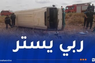 7 ضحايا.. إنقلاب حافلة لنقل المسافرين في سعيدة