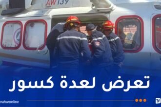 أولاد جلال.. نقل شاب بواسطة مروحية إلى مستشفى مصطفى باشا