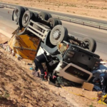 إنقلاب شاحنة في الجلفة ووفاة السائق