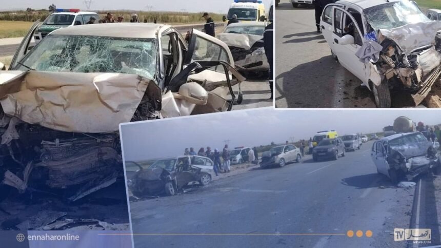 الجلفة.. 4 قتلى و4 جرحى في إصطدام بين 3 سيارات