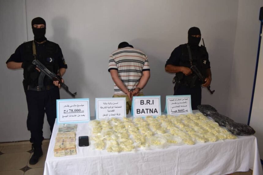 BRI باتنة تطيح بمُروّج للمخدرات وتحجز أزيد من 8 آلاف قرص مهلوس