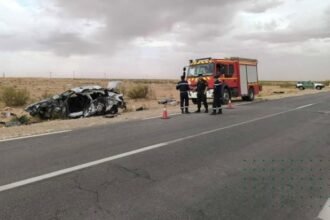 البيض.. قتيلان وجريحان بعد حادث مرور أليم