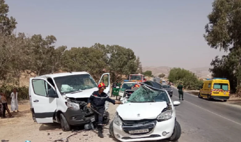 المدية.. 8 جرحى في اصطدام بين سيارتين بتابلاط