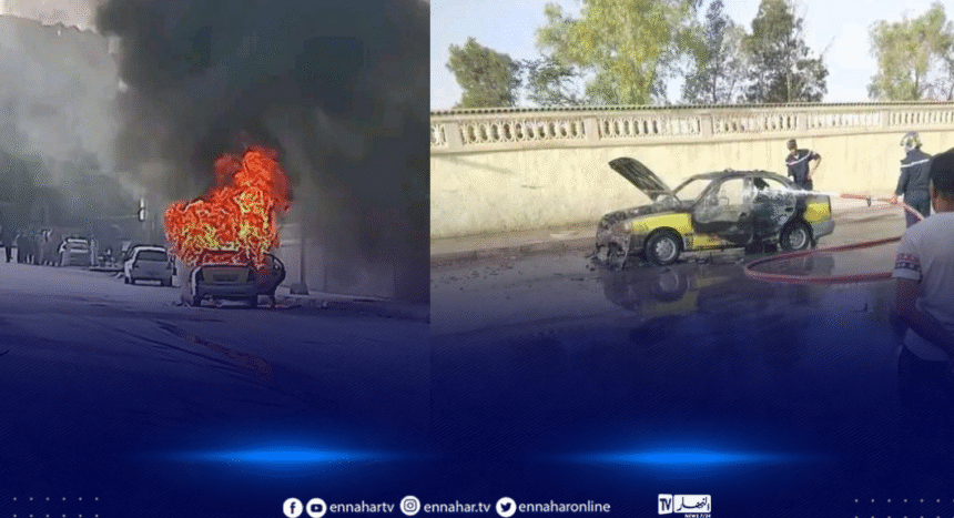 المدية: احتراق سيارة بالطريق السيّار