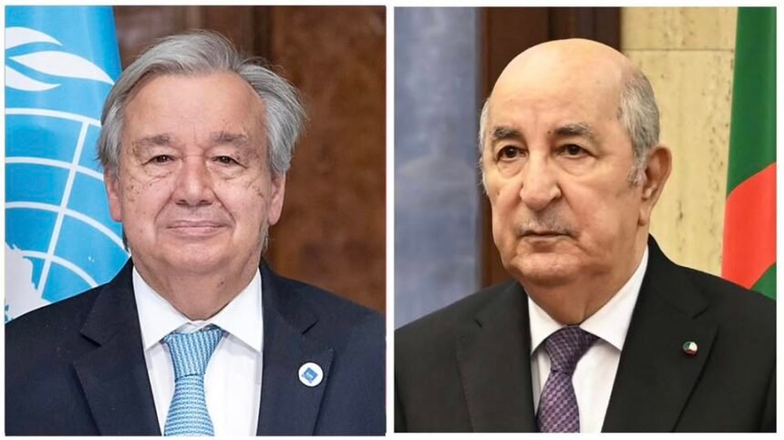 حمله نقل تحياته الحارة الودية لرئيس الجمهورية..العرباوي يلتقي مع الأمين العام للأمم المتحدة