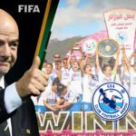 رئيس الفيفا يهنئ فتيات أقبو بعد التتويج باللقب