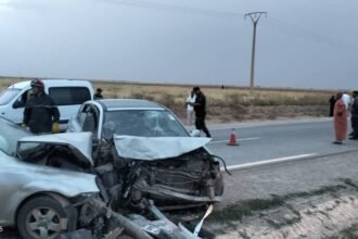 سعيدة.. قتيل و3 جرحى في حادث اصطدام بين سيارتين