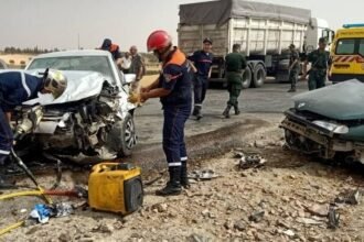 غليزان.. 8 جرحى في اصطدام بين سيارتين بـ دوّار أولاد موسى