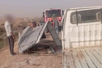 وهران.. 12 جريحا في انقلاب شاحنة صغيرة ببئر الجير