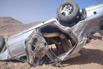 6 ضحايا إثر إنقلاب سيارة بغليزان