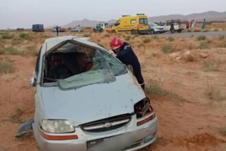 الجلفة.. وفاة ثلاثيني وإصابة 4 آخرين في انحراف سيارة بـ بويرة الأحداب
