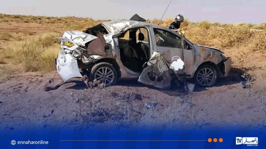 بينهم 4 أطفال.. 8 ضحايا في حادث مرور بالمسيلة