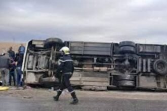 سوق أهراس.. 6 جرحى في انحراف وانقلاب حافلة لنقل المسافرين 