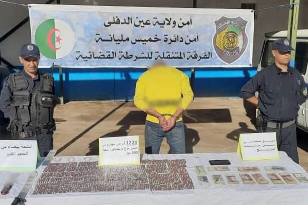 شرطة عين الدفلى توقف مروّج المخدرات وتحجز 1223 قرص مهلوس